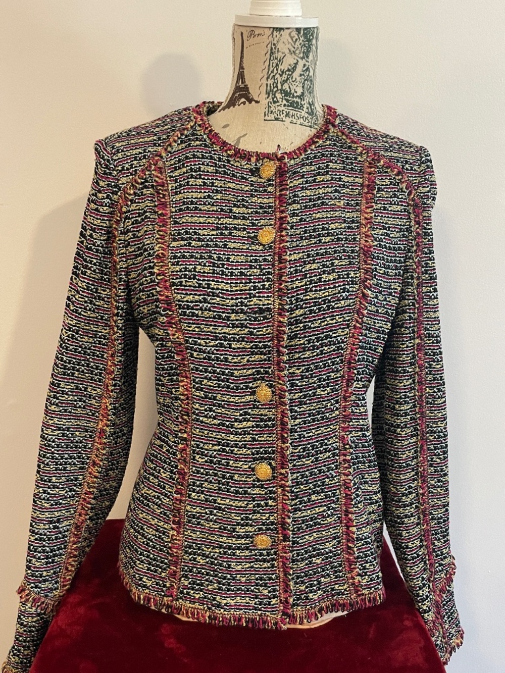 ST JOHN - Multi-Color Knit Blazer